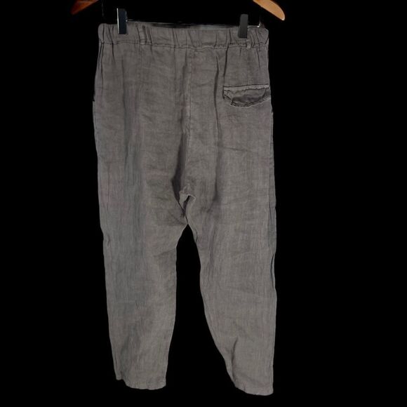 Campo De Fiori Taupe 100% Italian Linen Pull On Pants Sz S - Picture 6 of 8